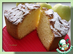 Творожно-яблочный пирог