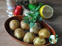 Остро-пряный печеный картофель с мятой ингредиенты