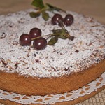 Песочный пирог с вишней