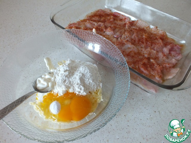 Куриное филе с ананасами и маслинами кулинарный рецепт