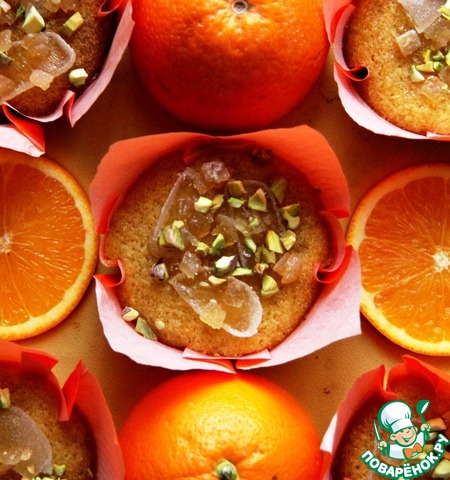 Апельсиновые кексы из манной крупы
