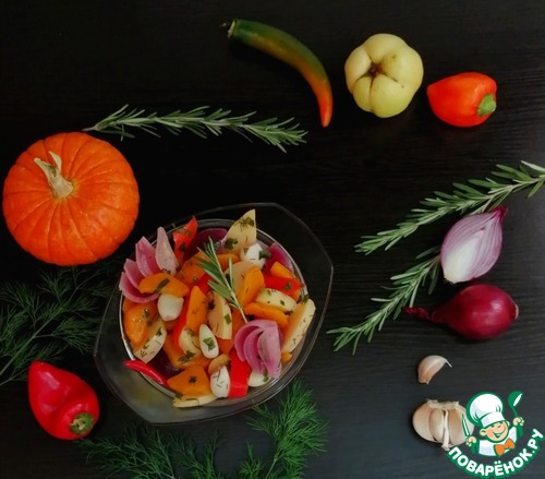 Айва с тыквой в маринаде