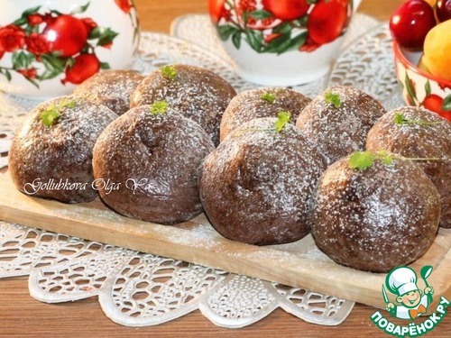 Шоколадное печенье с черешней на сгущенке