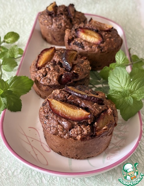 Запечённая овсянка со сливой