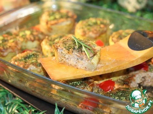 Аппетитная закуска из кабачков и индейки