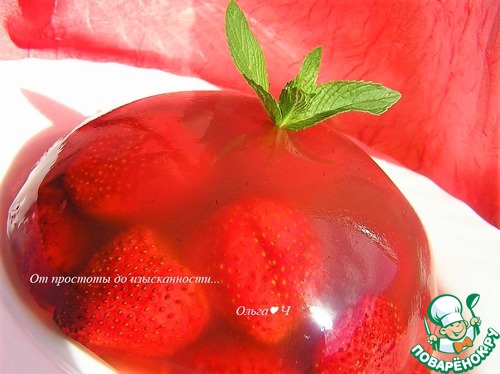 Десерт "Клубника в шампанском"