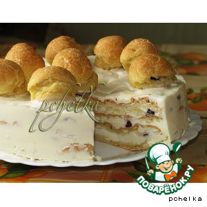 Сливочно-вишнeвый торт со вкусом эклеров