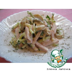 Рецепт салат ветчина грибы