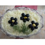 Салат "Юбилейный" с мясом и грибами