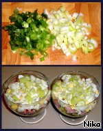 Коктейль-салат из овощей с ветчиной Перец болгарский