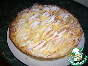Рецепт Открытый яблочный пирог