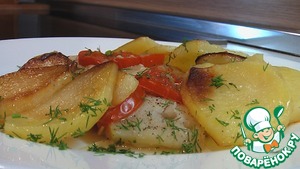 Рецепт Треска с картофелем и луком