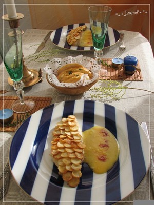 Рецепт Тилапия под хрустящей картофельной чешуей с голландским соусом