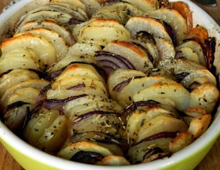 Рецепт: Запеченный картофель Криспи гратин