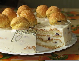 Рецепт Сливочно-вишнeвый торт со вкусом эклеров