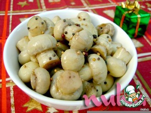 Pickled mushrooms for a snack