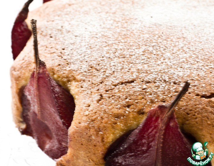 Рецепт: Пирог с винными грушами