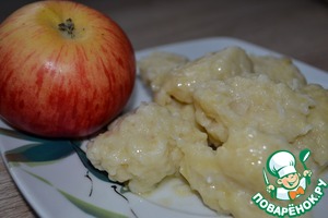 Рецепт Галушки из яблок
