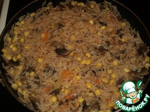 Рецепт Рис с грибами и овощами
