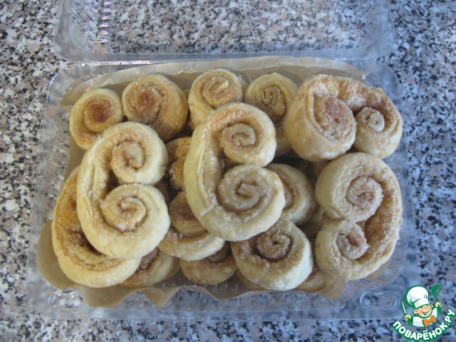 Слоеное печенье "Ушки" – кулинарный рецепт