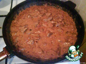 Печень по-строгановски классический рецепт с фото