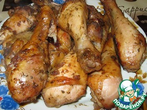 Рецепт Пряные куриные голени в рукаве