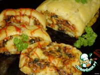 Постный картофельный рулет с грибами и овощами ингредиенты
