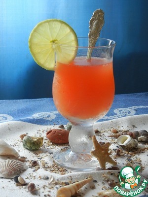 Рецепт Чайно-цитрусовый пунш с фруктовым сиропом "Морской бриз"