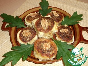 Рецепт Картофельные роллы с грецким орехом