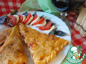 Рецепт Пицца «Кальцоне» с сыром и ветчиной