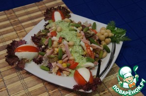 Рецепт Салат с зеленой салатной заправкой