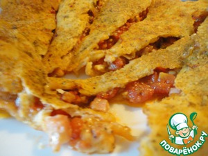 Рецепт Пицца «Кальцоне» с сыром и ветчиной