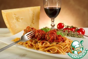 Рецепт Спагетти с мясными тефтелями