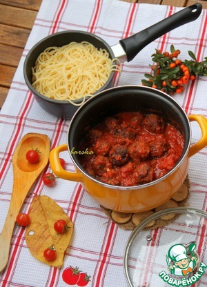 Рецепт Мясные шарики в густом томатном соусе по-итальянски "Polpette al sugo "