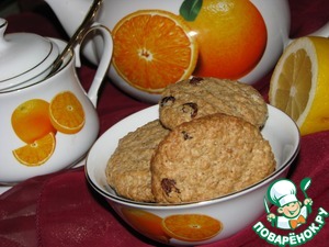 Рецепт Овсяное печенье с изюмом и орехами