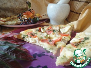 Рецепт Пицца со сливочным соусом "Осенний блюз"