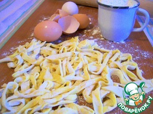 Рецепт Паста домашняя яичная быстрого приготовления