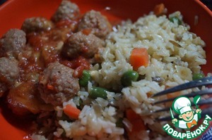 Рецепт Коричневый рис с семечками и овощами