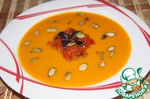 Рецепт Суп-пюре из тыквы с медом и базиликом