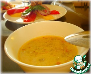 Рецепт Суп сырный с цветной капустой и шампиньонами