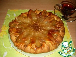 Рецепт Пирог-перевертыш с грушами и орехами