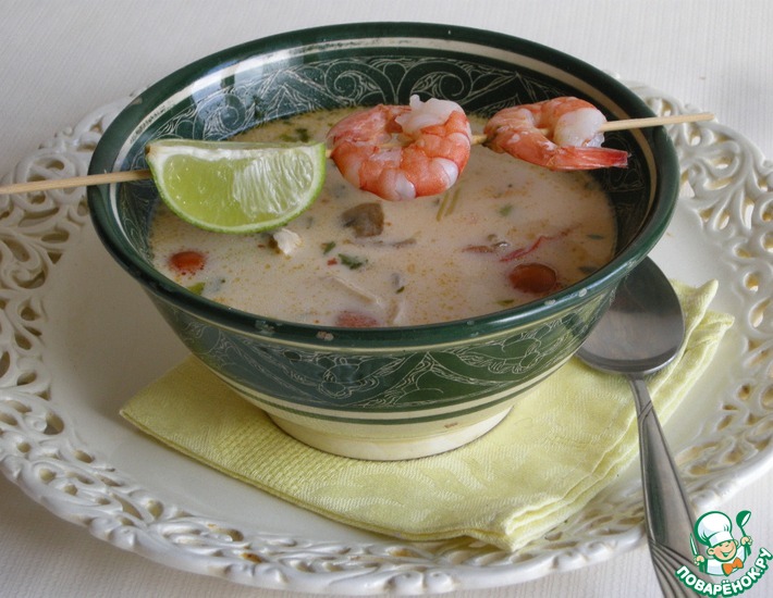 Рецепт: Тайский суп Том Кха