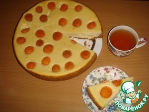 Рецепт Творожно-сырный пирог с абрикосами