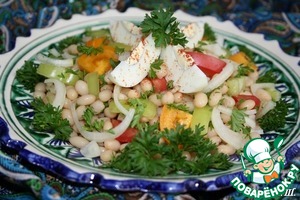 Рецепт Турецкий салат из белой фасоли