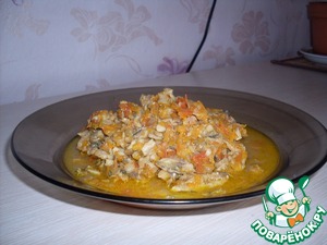 Рецепт Мойва, тушенная с овощами