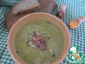Рецепт Гороховый суп с перловой крупой.