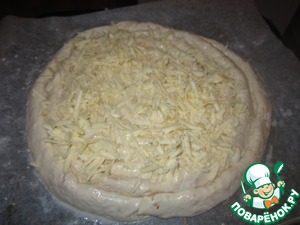 Пирог с курицей и грибами из слоеного теста – рецепт с фото пошагово