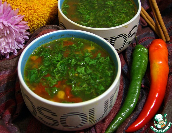 Рецепт: Суп с машем и томатами