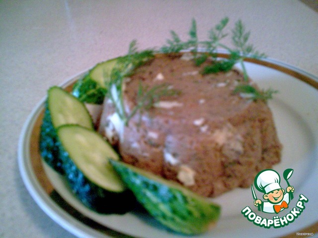 The chicken liver pate with zucchini