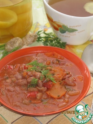 Рецепт Фасолада-постный Греческий суп